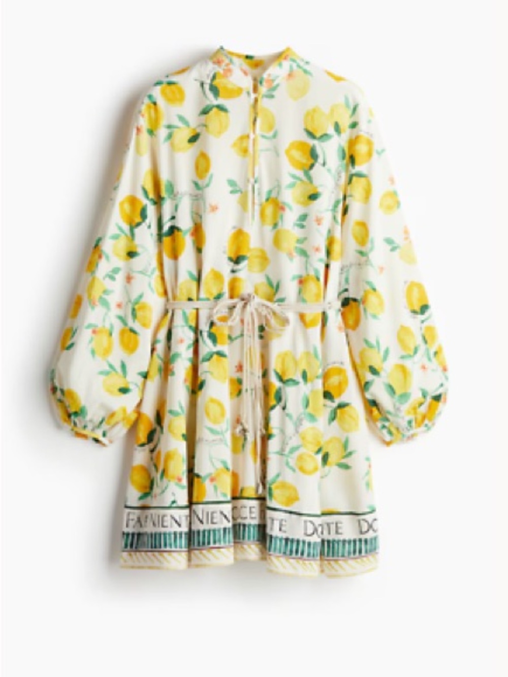 H&M Lemon Print mini Dress